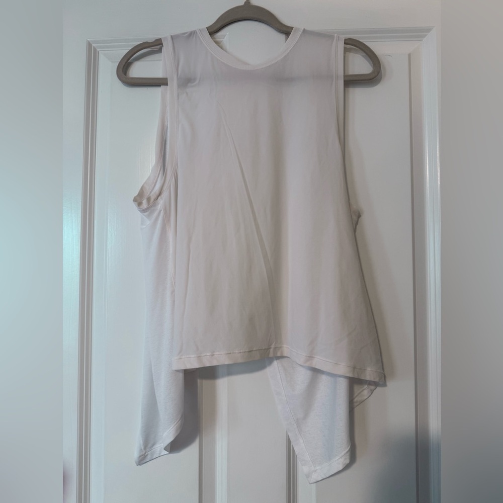 Lululemon White Tie Back Top